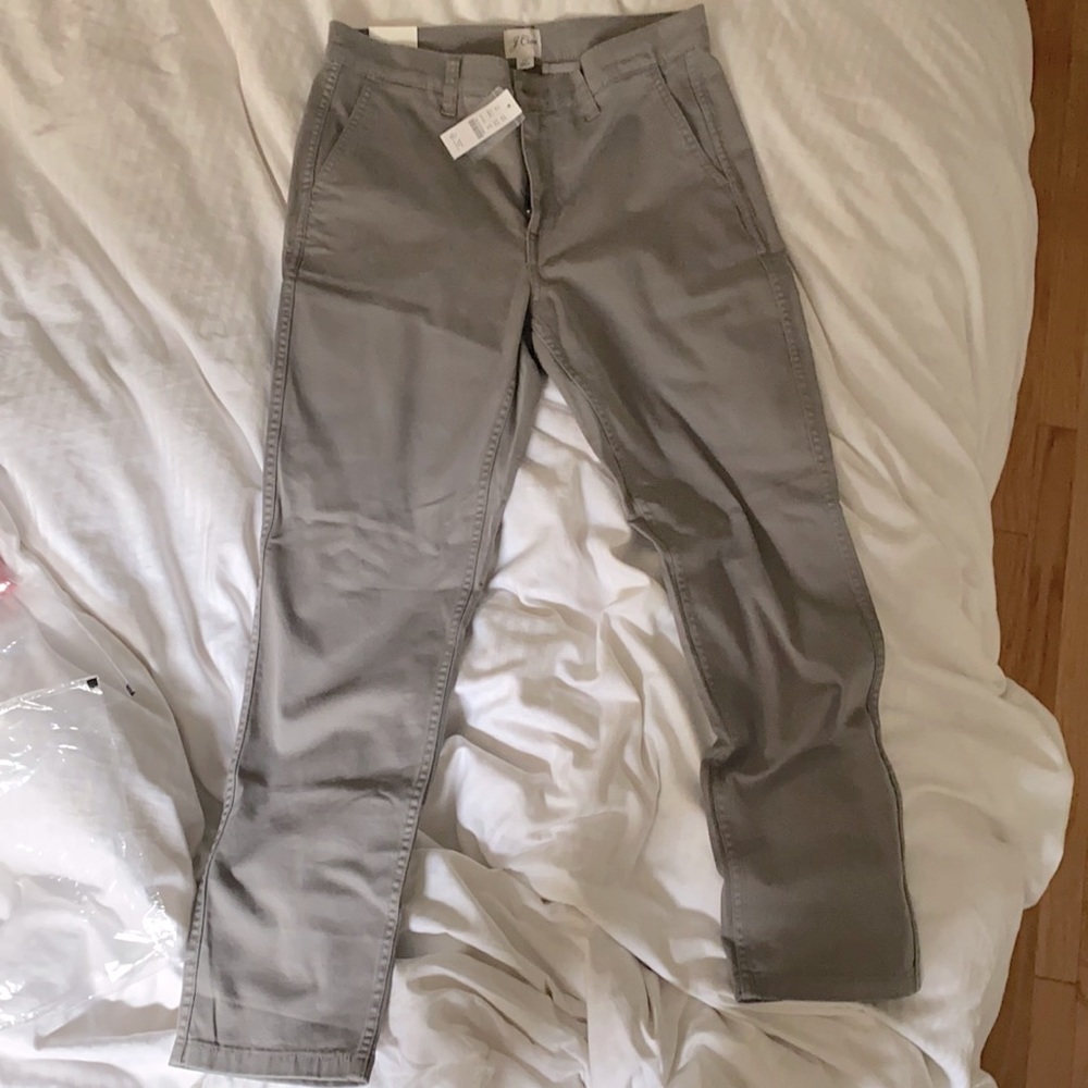 J crew, Vintage slim straight leg chino pant, vintage dove, 26, new with tags